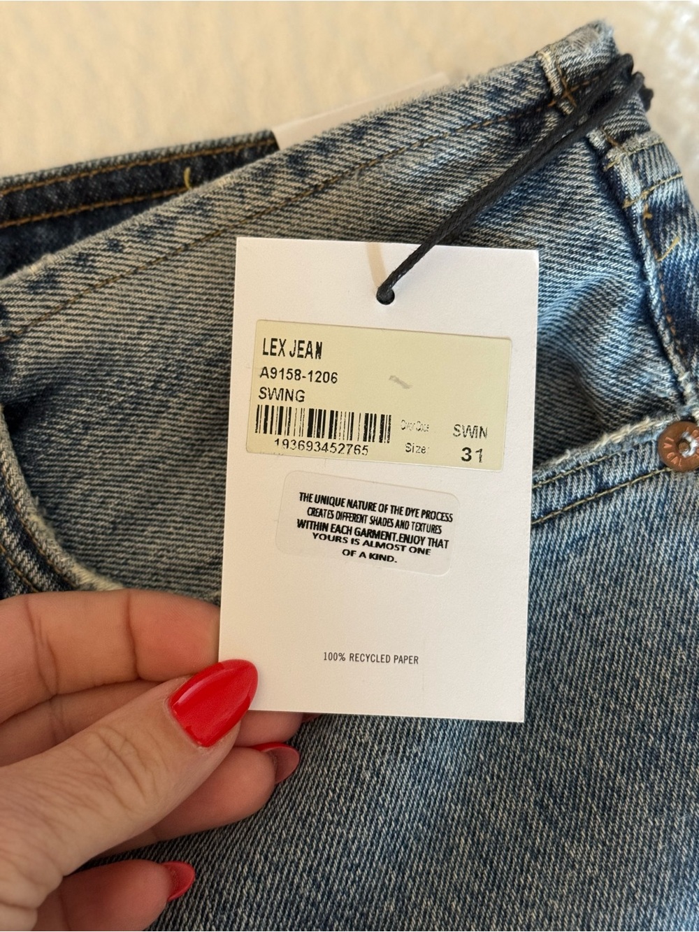 NEW with tags AGOLDE lex low slung baggy jean in swing Size 31 - Picture 7 of 9
